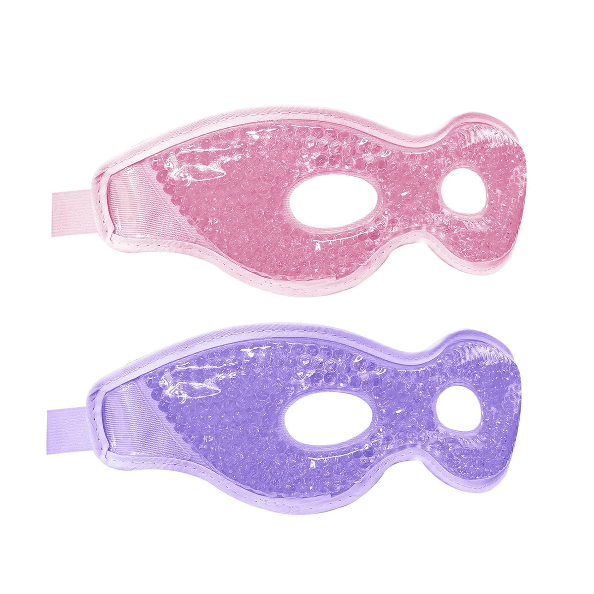 Cooling Eye Mask with Gel Bead 2 Pack Gel Eye Mask Cold Eye Mask for Relaxtion,Puffy Eyes Reusable Cold & Warm Compress for Puffiness,Dry Eyes,Headaches,Migraines,Stress Relief,Post Surgery