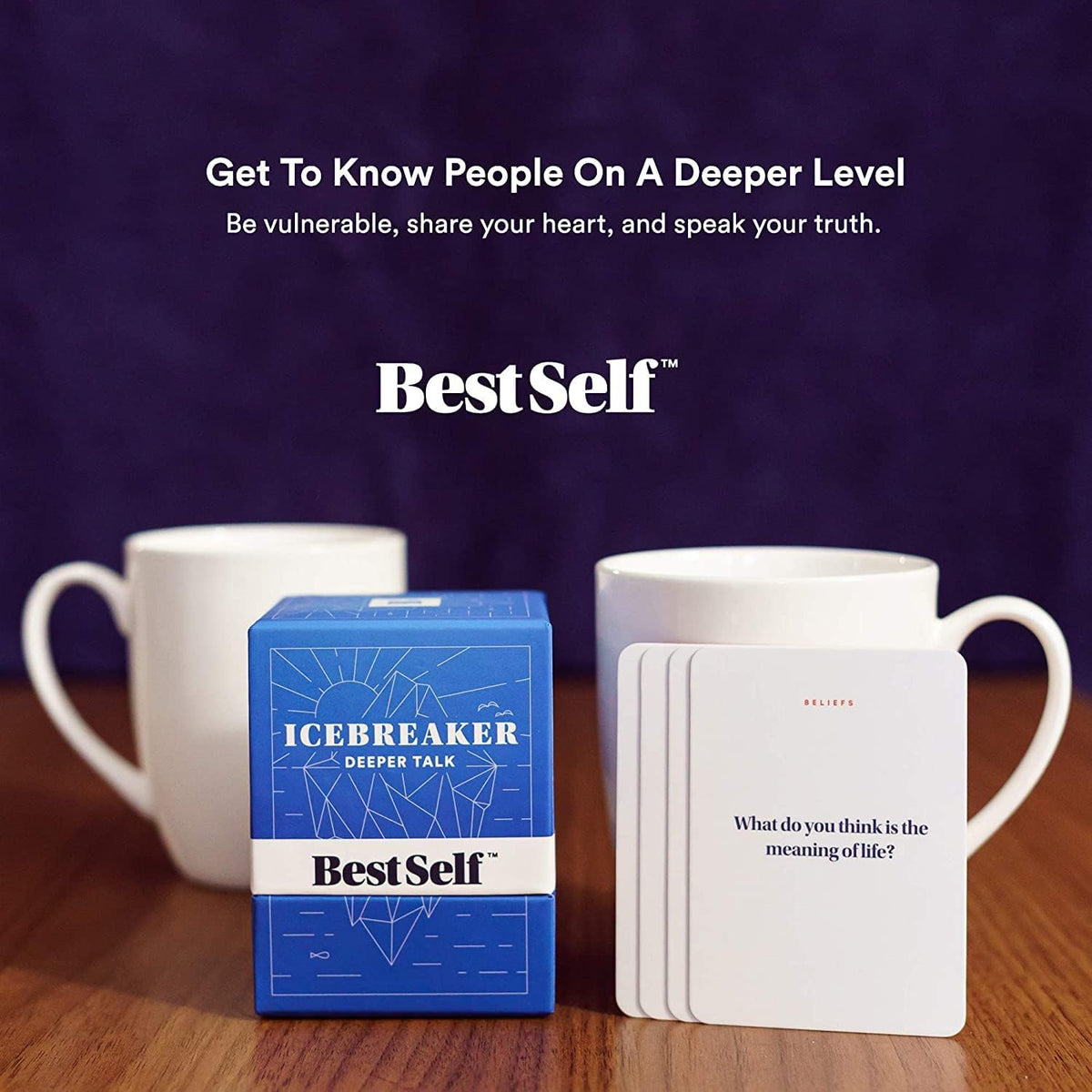 BestSelf Icebreaker Deck – 170 Ice Breaker Cards for Adults, Work & Groups