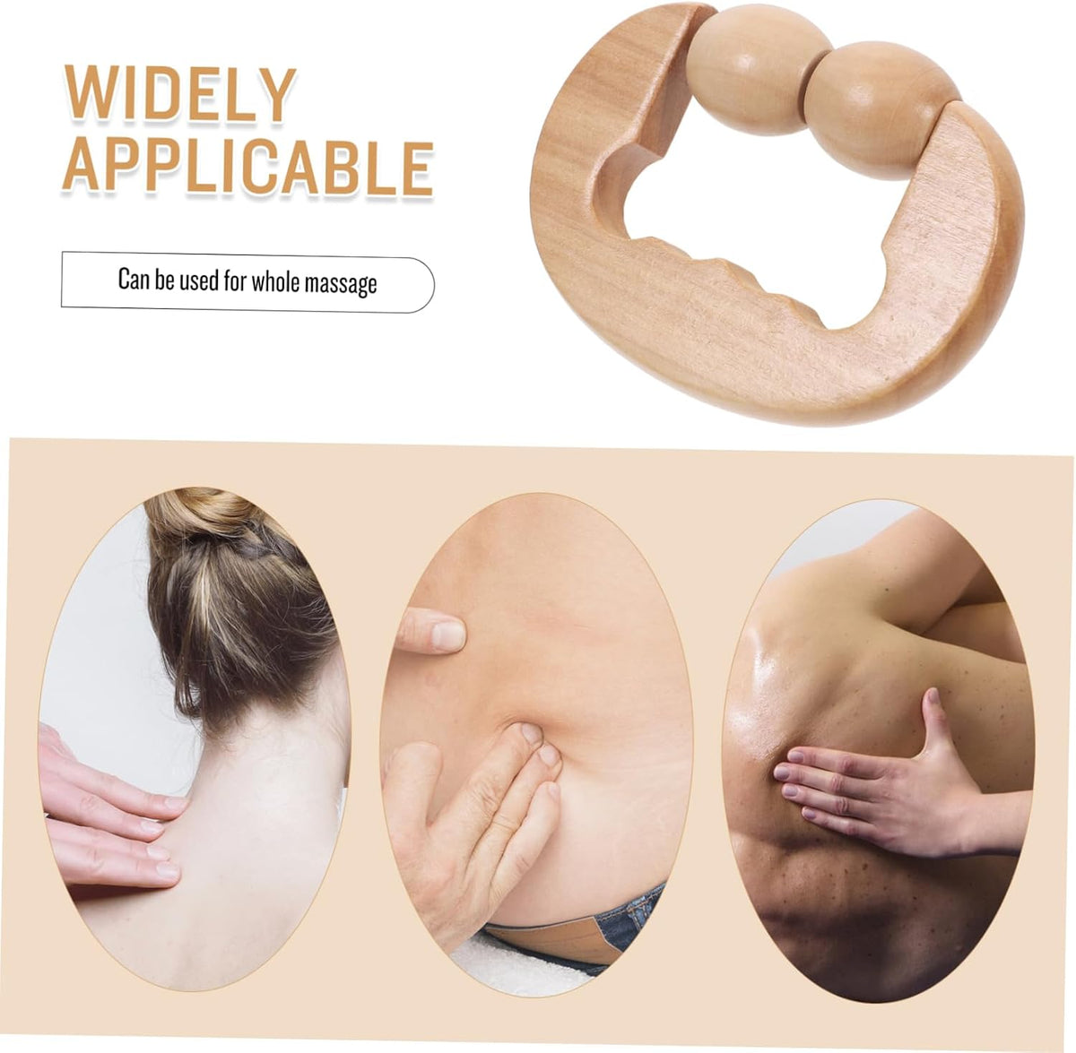 FOMIYES Wooden Foot Roller Tool for Relaxation Portable Massage Device for Face Neck Shoulder Foot Back for Home Travel Use