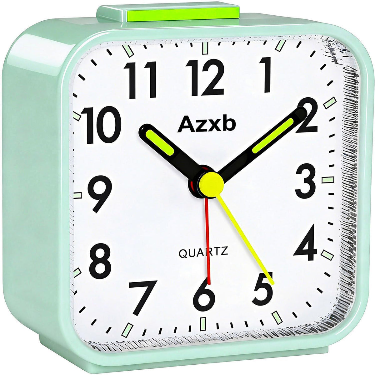 Analog Alarm Clock, Silent No Ticking Battery Operated Travel Alarm Clock with Night Light, Snooze, Loud Alarm, Luminous, Quiet Small Desk Clock for Bedrooms Deep Sleeper Adults Kids, Easy Set