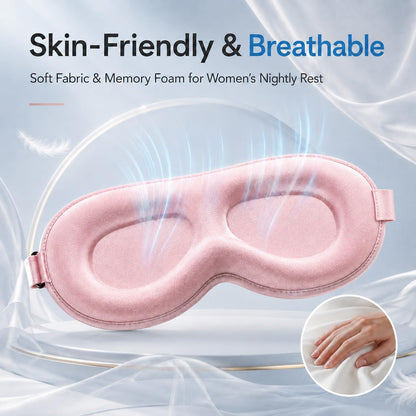 3D Contoured Zero Pressure Blackout Sleep Mask for Side Sleepers