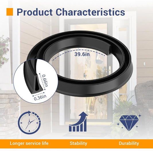 Storm Door Sweep Replacement for Larson & Pella Storm Door Expander Sweep, for Vinyl and Metal Door Sweep Assembly- 2 Specifications Storm Door Seal Rubber Strip