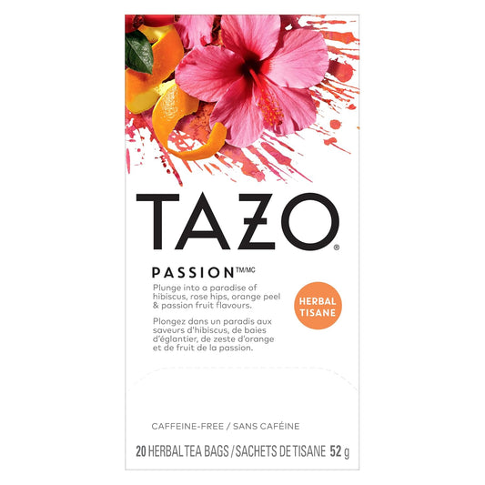 Tazo Passion Herbal Tea Filterbags, 20 Count