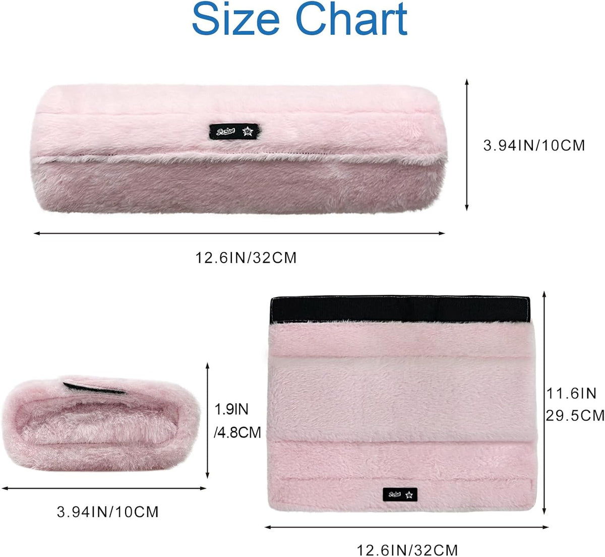 SPRING SEAON Wheelchair Armrest Pads Covers Fuzzy Desk Chair Arm Pads Soft