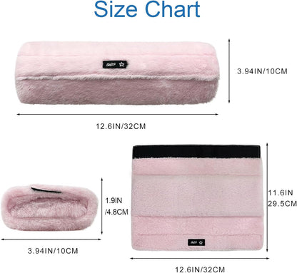 SPRING SEAON Wheelchair Armrest Pads Covers Fuzzy Desk Chair Arm Pads Soft
