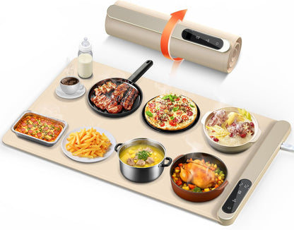 Warming Mat For Food Extra Large 36"x16" 580W Food Warming Mat Buffet Servers and Warmers,Chafing Dishes for Buffet 6 Temp 6 Hour,Roll Up Food Warmers for Parties Buffet Catering Gatherings