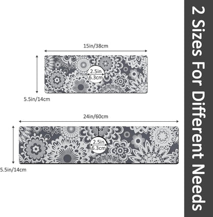 24" X 5.5" Kitchen Sink Splash Guard Faucet Mat Mandala Super Absorbent Fast Drying Faucet Guard & Draining Mat Sink Splash Guard Behind Faucet for Kitchen, Bathroom