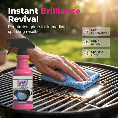 2026 Upgrade Fast Acting Heavy Duty Grill Degreaser Spray Set Multi Grill Cleaner Fast Clean Outdoor Solution for Grills Smoker BBQ Grates Oven Effortless Removes Grease Degreaser Smoky Stain (1PCS)