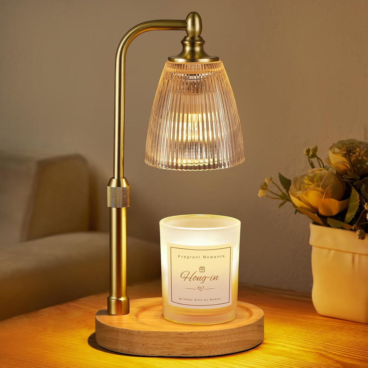 Hong-in Candle Warmer Lamp with Timer,Birthday Gifts for Women Mom Sister