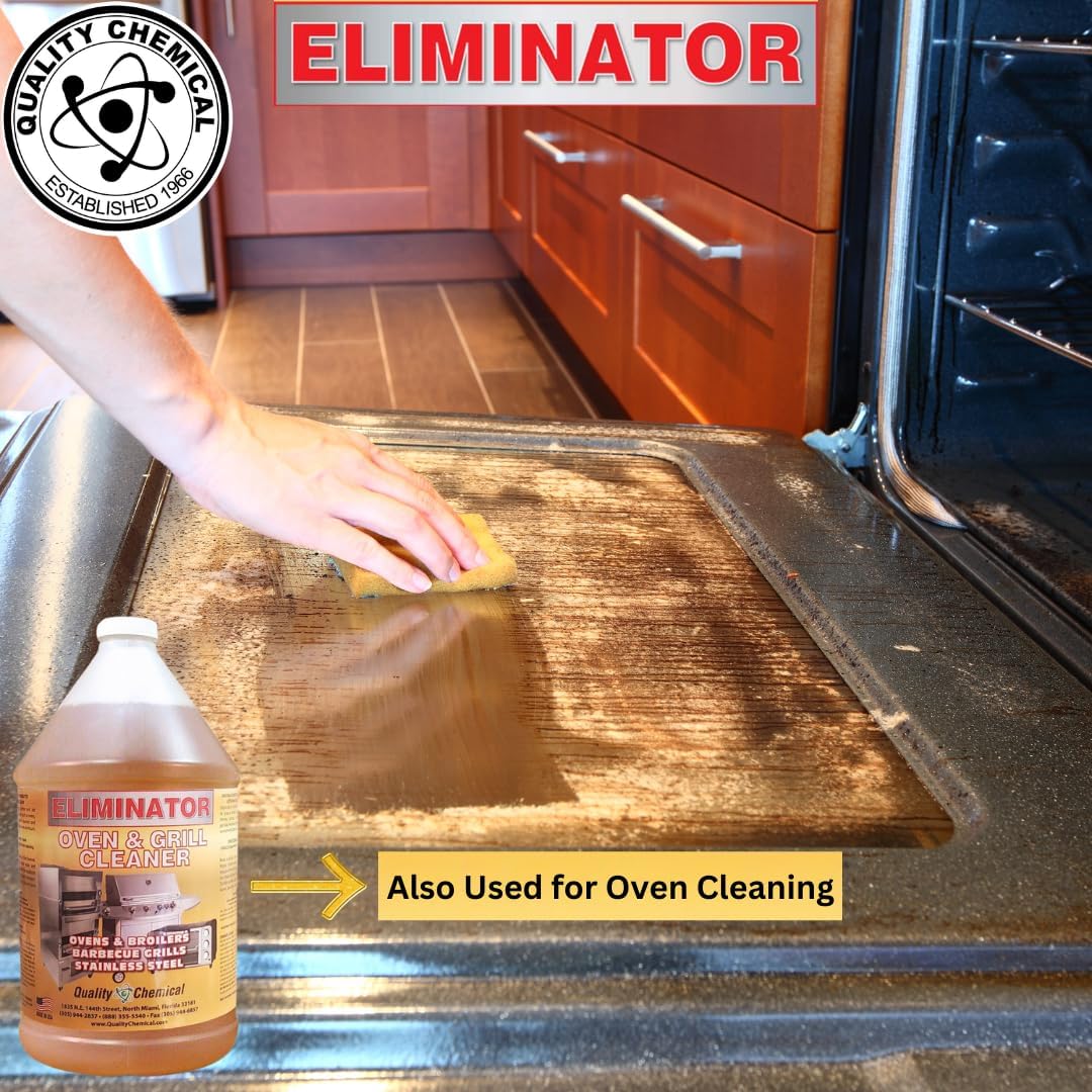 Quality Chemical Oven Cleaner & Grill Cleaner - Heavy-Duty/Fast Acting & Easy to Use/Degreaser/Heavy Duty Oven Cleaner/Best Oven Cleaner/Made in USA - 1 Gallon Combo