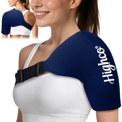 Shoulder Ice Pack Wrap for Rotator Cuff and Arm,Reusable Compression Cold Brace for Pain Relief & Muscle Relaxation,Tendonitis,Swelling,Discomfort After Surgery,Hot &Cold Therapy Ice Pack for Shoulder (Large-Black)