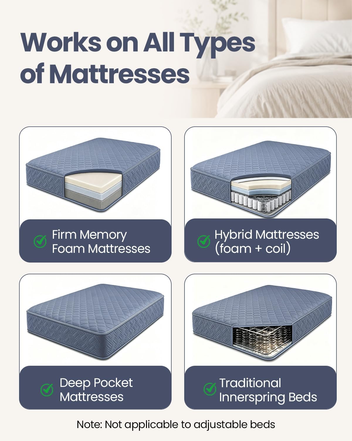 Bed Sheet Holders, Fitted Sheet Holder, 10 Twist-Locks, 360°Secure Fit