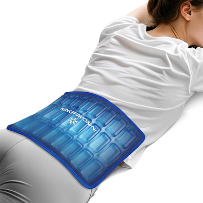 KingPavonini Soft Large Ice Pack for Injuries Reusable with Straps, 11"x15"