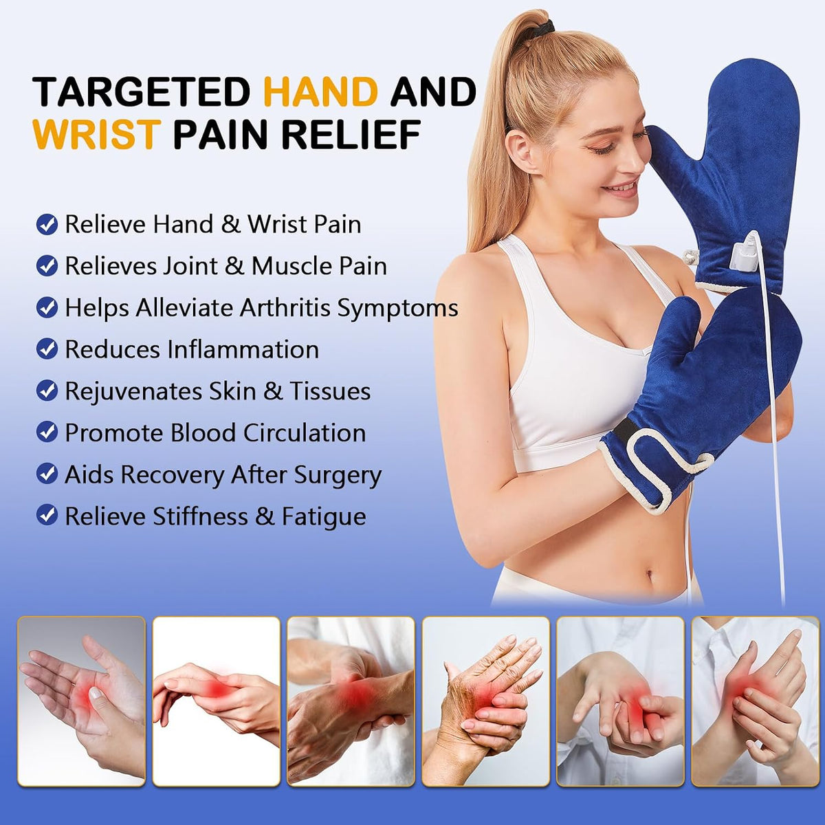 Cordless Foot Warmer with Heat and Massage - Rechargeable Heating Pad for Feet, 3 Temp & Vibration Levels, 60 Min Timer for Plantar Fasciitis, Ankle Pain, Cold Feet at Home, Office, Sleeping