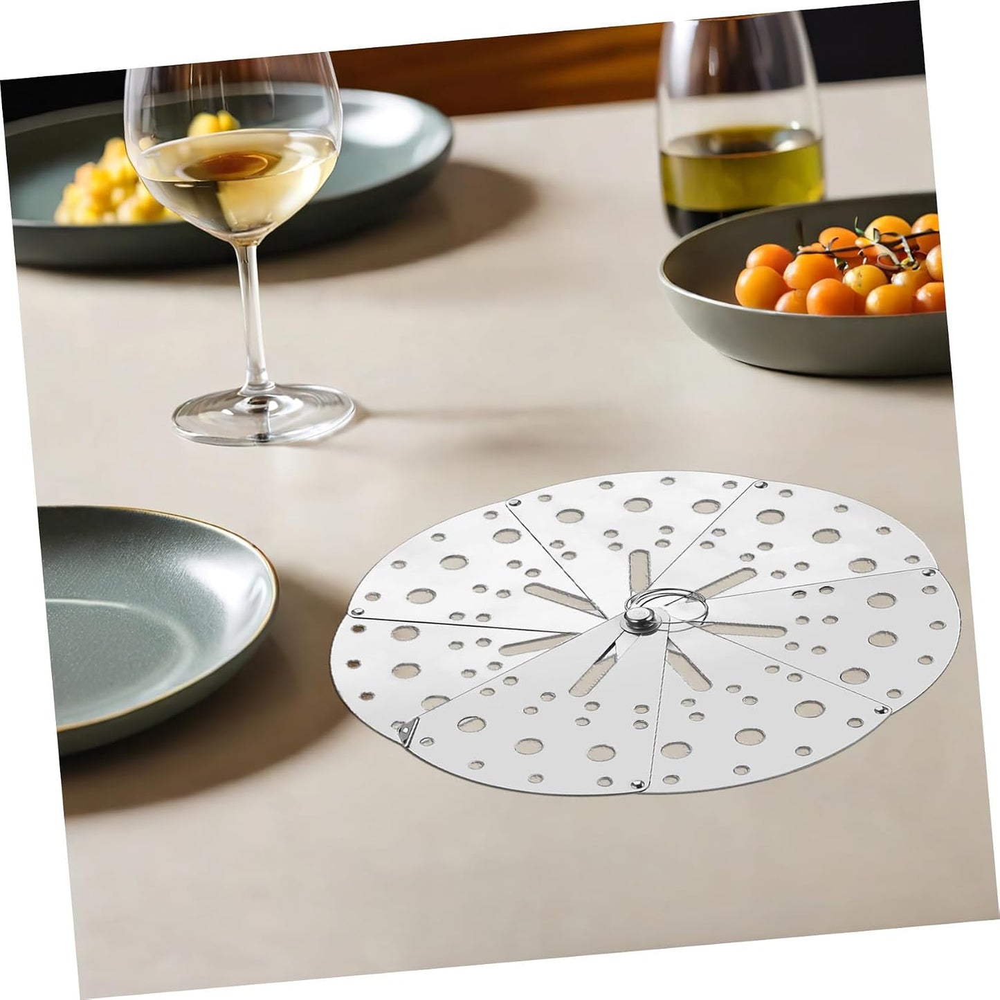 Adjustable Stainless Steel Kitchen Spill Stopper Lid Multifunctional Anti-spill Cover with Design for Pots and Pans Easy to Clean Overflow Prevention Tool