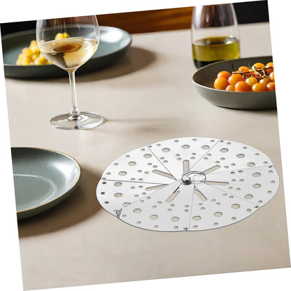 Adjustable Stainless Steel Kitchen Spill Stopper Lid Multifunctional Anti-spill Cover with Design for Pots and Pans Easy to Clean Overflow Prevention Tool