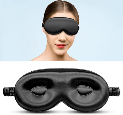 Silk Eye mask for Sleeping 3D Anti Wrinkle Skin Friendly Black Out Dusty Rose