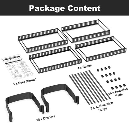 Housolution Cutting Board and Baking Tray Cookie Sheet Organizer, Black | 12"-23" Expandable, 14 Adjustable Dividers, Sturdy Metal Construction, Easy Assembly