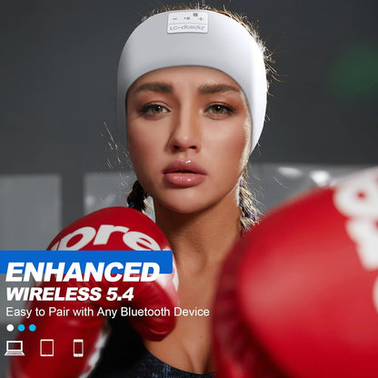 LC-dolida Sleep Headphones Headband Bluetooth 5.4, Sports Headband Earphones Wireless with Speaker Microphone USB C for Women Sleeping Gift Workout Jogging Yoga Insomnia Travel Meditation, Butterfly