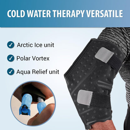 Cold Water Therapy Versatile-Fit Pad for PMT Cryotherapy Unit - Post Surgery and Injury Recovery - Pad Only for Circulating Ice Machine for Knee, Shoulder Pain Relief - with Custom couplings