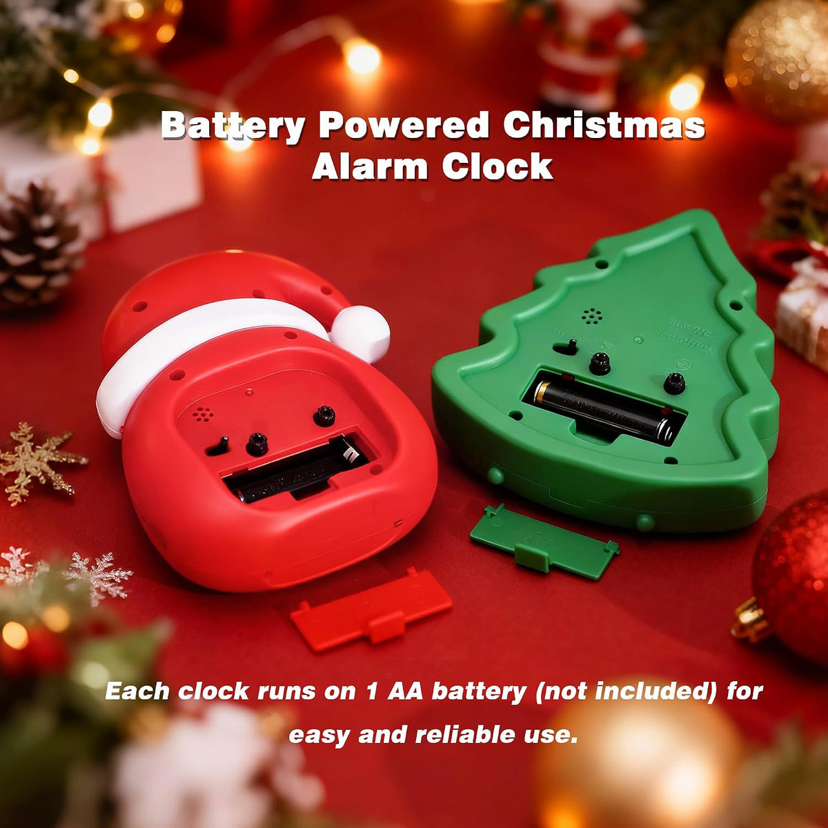 AYRELY® 4.5" Analog Alarm Clock, Small Retro Desk Clock and Table Clock