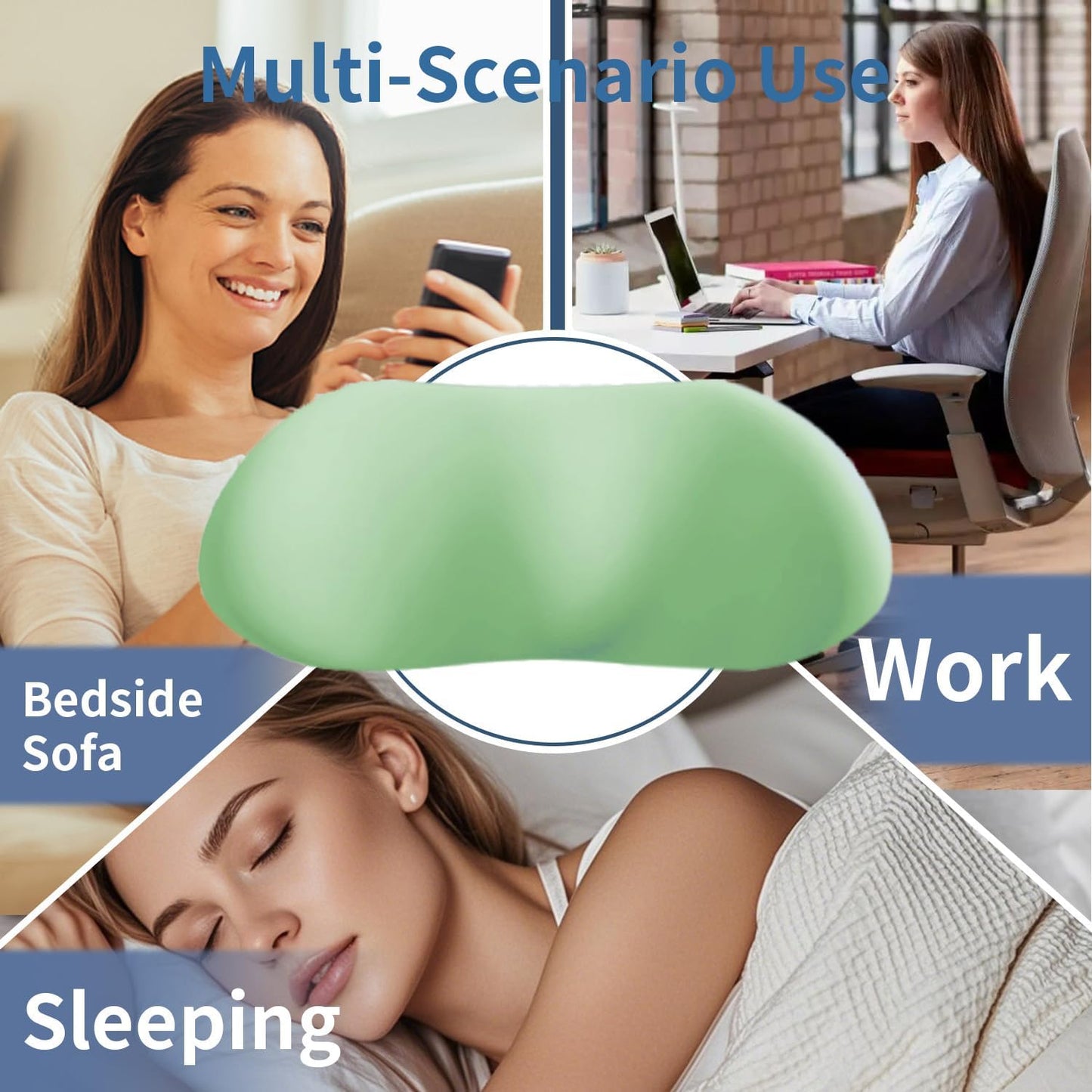 GDLKPS Sleep Lumbar Support Pillow is Used to Relieve Low Back Pain.Memory Foam Back Wedge Bolster Pillow for Side Sleepers for Car, Bed, Chair, Sofa Lower Back Pillow for Sleeping (Pink) (Pink)