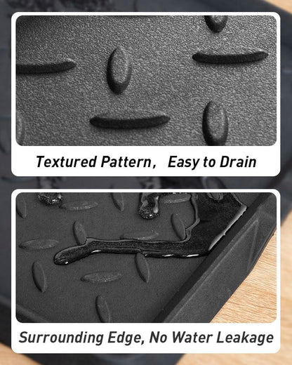 SUPENUIN Boot-Tray Heavy Duty Rubber Mat with Lip Waterproof Shoe Mat Tray for Entryway Indoor Outdoor Multi Use Catch All Trays Entryway Shoe Storage 16x27.5 Inches
