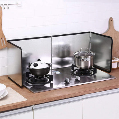Splatter Guard for Stove 4 Sided,Stainless Steel Grease Splatter Guard