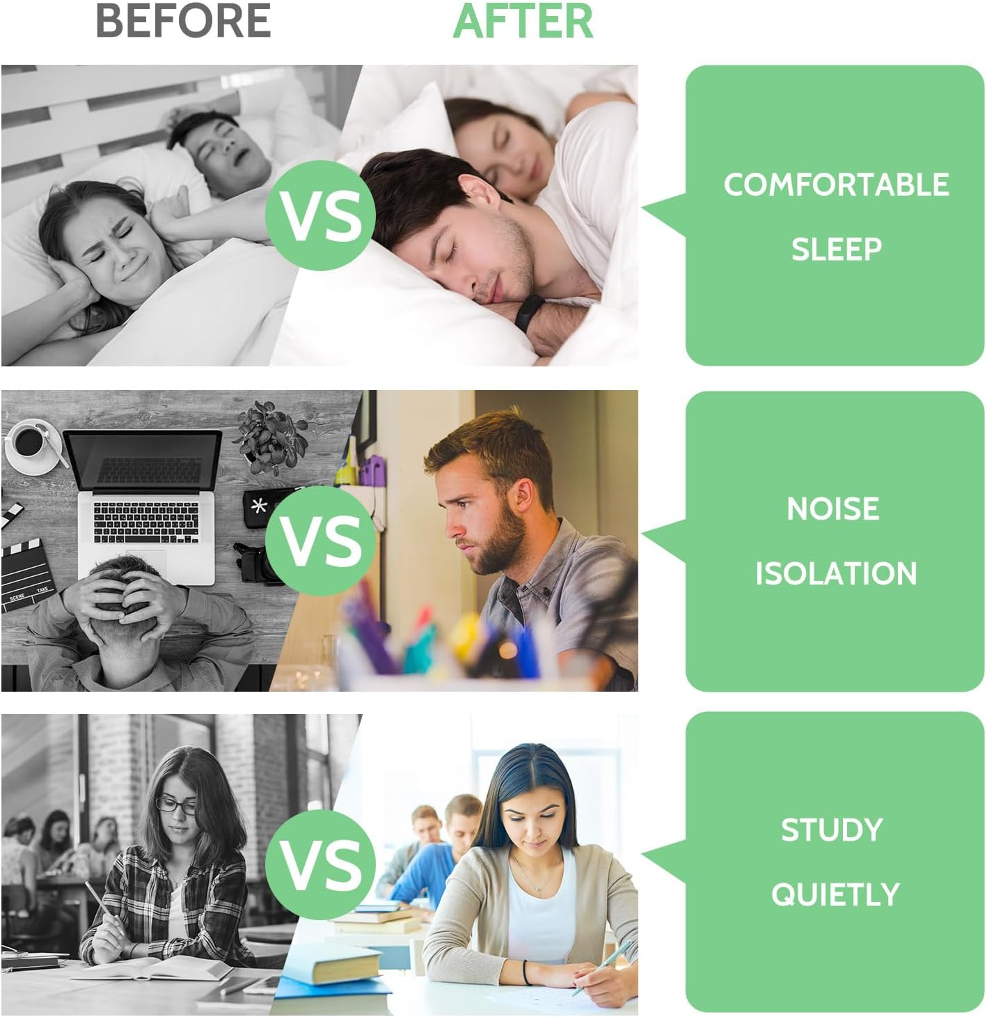 LYSIAN Foam Ear Plugs for Sleep, 60 Pairs, 38dB SNR, Purple | Ultra-soft noise reduction earplugs for snoring, shooting, study, work & travel; 38dB SNR, hearing protection