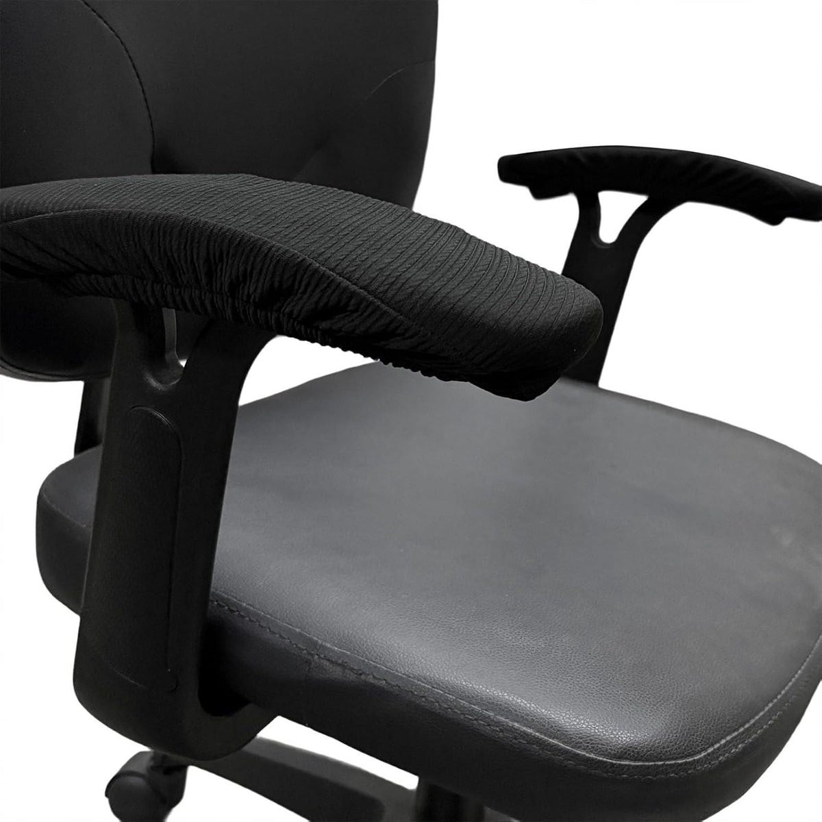 Melaluxe Office Chair Armrest Covers, Stretchable Removable Washable Chair Arm Covers, Elastic Desk Computer Gaming Chair Arm Rest Protector Slipcovers (Black)