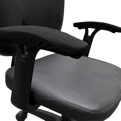 Melaluxe Office Chair Armrest Covers, Stretchable Removable Washable Chair Arm Covers, Elastic Desk Computer Gaming Chair Arm Rest Protector Slipcovers (Black)