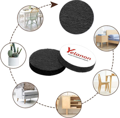 Felt Furniture Pads -56 Pcs(1+2)” Premium Felt Pads for Chair Legs Furniture, Floor Protectors for Hardwood Floors,Brown