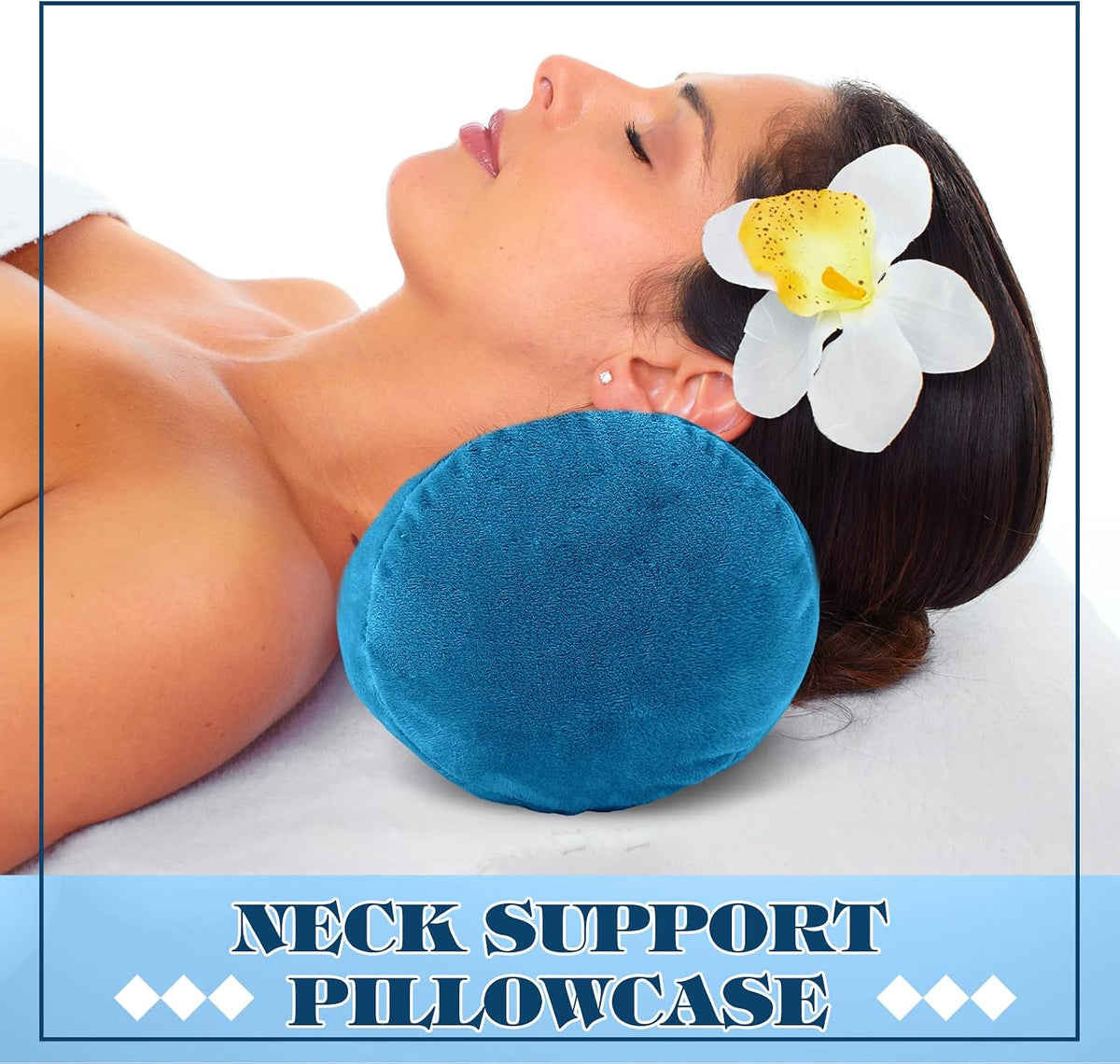 Newwiee 2 Pcs Cooling Neck Roll Pillow Case, 16 x 6 Inch, Gray