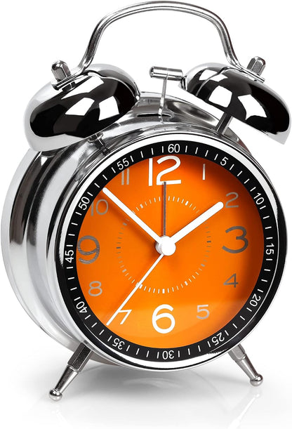 AYRELY® Super Loud Alarm Clock for Heavy Sleepers, 4.5 Inch Twin Bell Retro