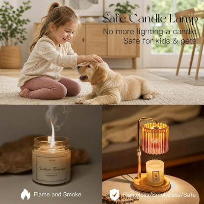 Candeldo Candle Warmer Lamp with Timer: Black Wax Melt Warmer