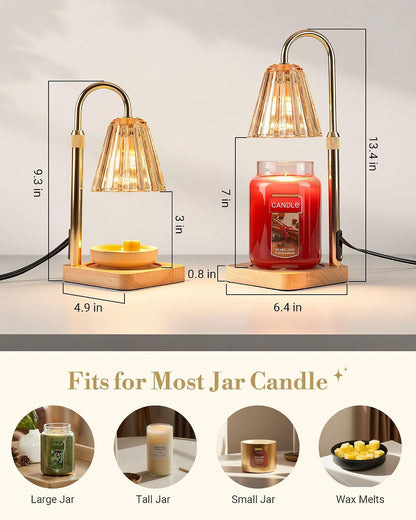 Marycele Candle Warmer Lamp with Timer, Vintage Home Decor, Gifts for Women