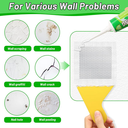 Ranekie 14 Pack Drywall Repairs Patch, 4/6/8 Inch Drywall Repair Kit with Extended Self-Adhesive Mesh,Large Hole Patch Repair for Drywall,Heavy Duty Dry Wall Hole Repair Patch