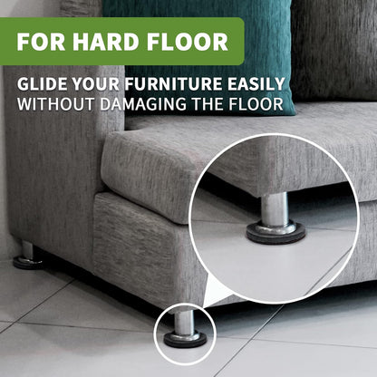 Felt Furniture Sliders for Hardwood Floors 8 PCS, 3 1/2" Beige | Felt Furniture Pads for Hardwood Floors, Furniture Moving Sliders, Heavy Duty Felt Movers Sliders, Chair Leg Floor Protectors