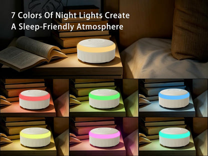 White Noise Sound Machine with Night Light for Sleep Baby Adults