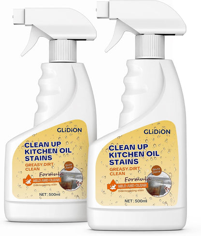 Heavy Duty Kitchen Degreaser Spray with Foam Sprayer, 16.9 Fl Oz | Multi-Purpose Grease Remover, Safe Non-Corrosive Formula, Works For Range Hood, Stove, Countertop, Microwave