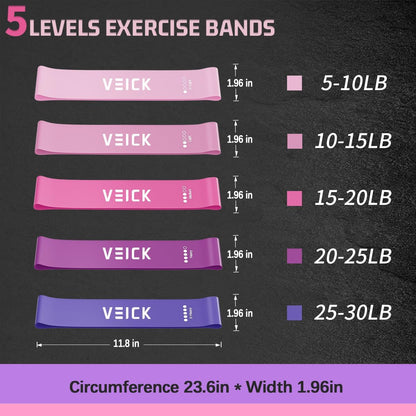 VElCK Resistance Bands Set with Handles for Exercise, Workout and Home Gym | 100% Natural Latex, 10-150LBS, Versatile for Yoga, Pilates, Strength, Home Gym