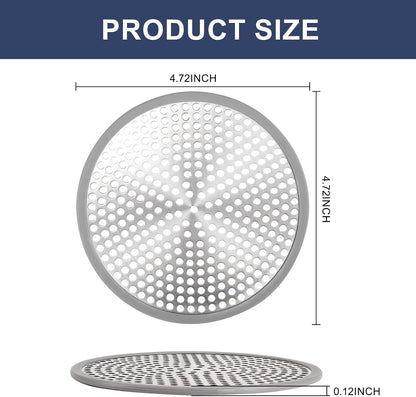 2pcs Heavy Duty Stainless Steel Slop Basket Filter Trap, 2.75" Top / 1" Mesh Metal Sink Strainer Shower Drain Hair Catcher for Kitchen Bathroom Bathtub Wash Basin Floor Balcony Drain Hole, Utility
