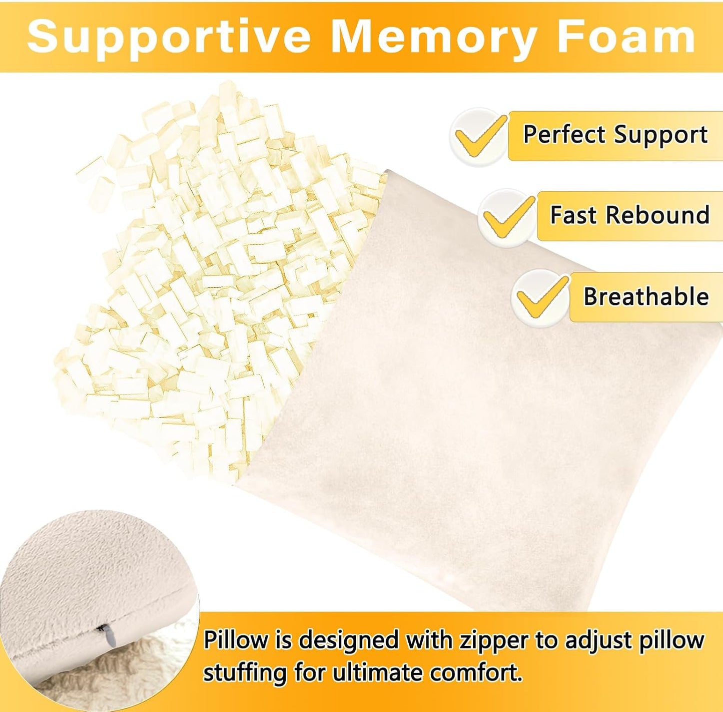 1 MIDDLE ONE 2 Pack Small Pillow, Memory Foam Mini Pillow 11 X 7 Inches for Travel, Sleeping, Nap and Neck, Knee, Lumbar Support, Tiny Cushion for Pet, Dogs (Grey)