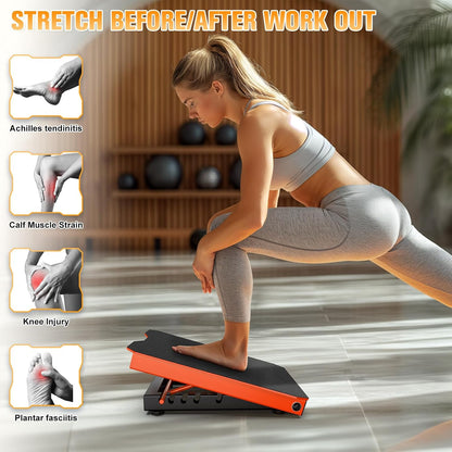 Metal Slant Board Calf Stretcher for Squat, Incline Balance Board