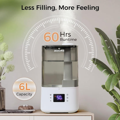BOXING 4.5L Warm&Cool Mist Humidifier, Humidistat, Auto Mode, Remote,Timer