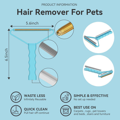 Pet Hair Remover, Dog and Cat Hair Remover, Carpet Rake, Carpet Scraper | Pet Hair Removal Tool, Carpet Rake for Pet Hair Removal, Pile Brush, Carpet, Car Cushions, Sofa, Pet Bed, Furniture, Rug