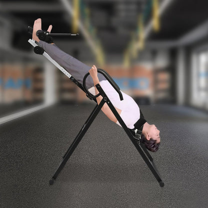 Inversion Table for Back Pain Relief, 330.7lbs Capacity Heavy Duty Inversion Teeter Table with Adjustable Safety Belt & Headrest, Home Back Stretcher Decompression Equipment