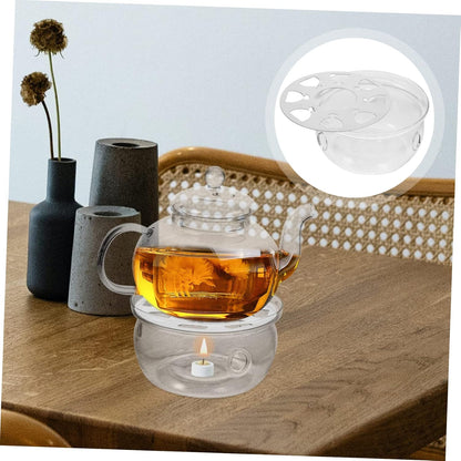 LIFKOME Scented Tea Glass Pot Kettle Candle Warmer Heater Tea Warmer Holder Mini Water Kettle Strainer Stand Kettles Small Kettle Coffee Teapot with Warmer Mini Cup Teapot Warmer Cups for