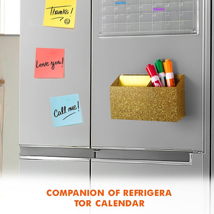 BEYGORM Magnetic Dry Erase Marker Holder for Whiteboard & Refrigerator | Non-slip Acrylic Pen Holder for Classroom, Fridge Magnet, Locker Organizer Accessories, Teacher & School Supplies(Black)
