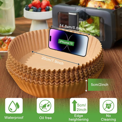 200PCS Air Fryer Liners for Ninja: Higher Non-Stick Disposable Parchment Paper Liner for Ninja DZ201/DZ401 Dual Airfryer Baking - Food Grade Ninja Air fryer Accessories (Rectangle - 8.6 x 5.5 inch)